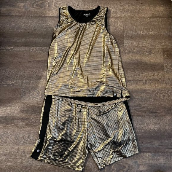 Betabrand Shorts Betabrand Mens Gold Disco Set Size 2xl Poshmark